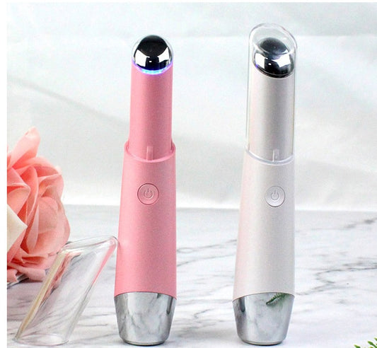Mini Electric Eye Massager - Anti-Aging, Wrinkle & Dark Circle Removal Tool - Portable Beauty Care Pen