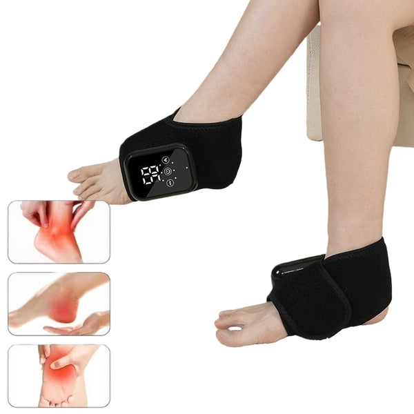 Cordless Electric Ankle Massage Belt - Heating & Hot Compress for Heel & Joint Relief